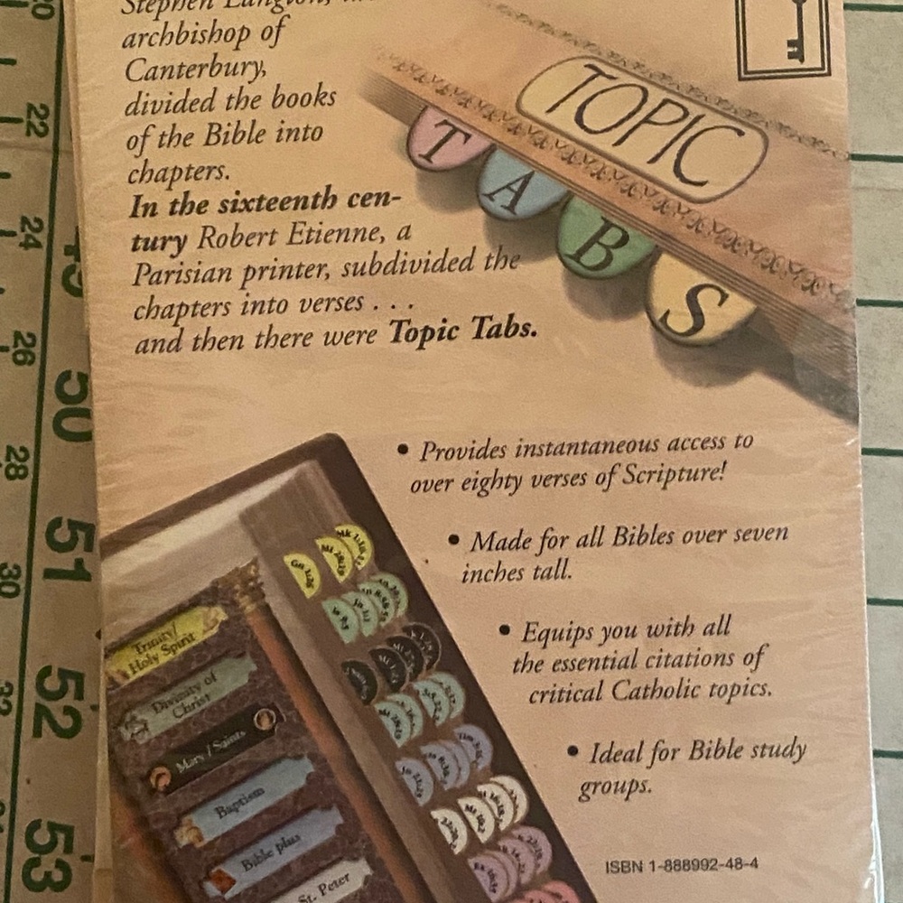Bible Topic Tabs Apologetics Answers Catholic Doctrine 80 Verses Color Coded